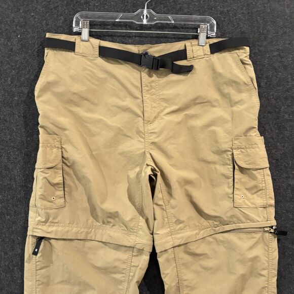 Magellan Outdoors Convertible Pants Men's XL Khaki Zip Off Cargo Fishing Hiking - Picture 2 of 12